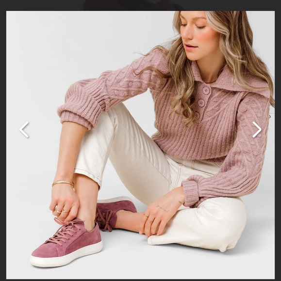 PATINA LOW TOP ROSE Colored LEATHER STREET SNEAKER - Picture 3 of 6